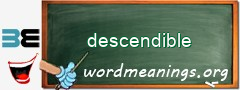 WordMeaning blackboard for descendible